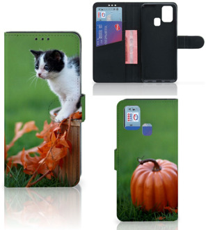 B2Ctelecom Flip Case Samsung Galaxy M31 Hoesje Kitten