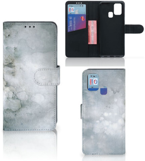 B2Ctelecom Flip case Samsung Galaxy M31 Smartphone Hoesje Painting Grey