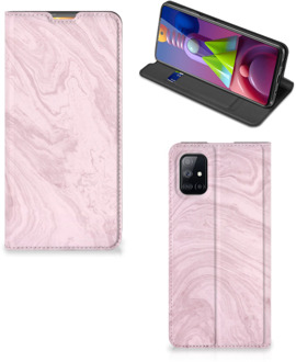 B2Ctelecom Flip Case Samsung Galaxy M51 Smart Cover Marble Pink