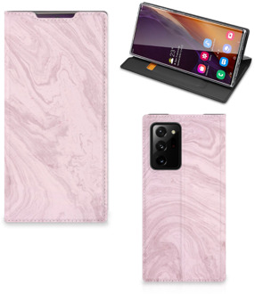 B2Ctelecom Flip Case Samsung Galaxy Note 20 Ultra Smart Cover Marble Pink