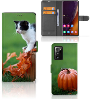 B2Ctelecom Flip Case Samsung Galaxy Note20 Ultra Hoesje Kitten