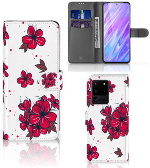 B2Ctelecom Flip Case Samsung Galaxy S20 Ultra Hoesje Blossom Rood