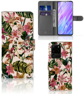 B2Ctelecom Flip Case Samsung Galaxy S20 Ultra Hoesje Flowers