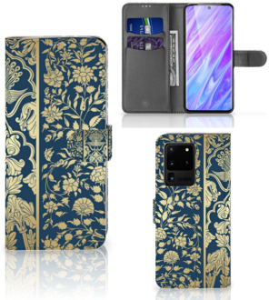 B2Ctelecom Flip Case Samsung Galaxy S20 Ultra Hoesje Golden Flowers
