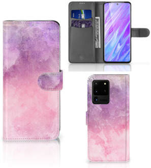 B2Ctelecom Flip Case Samsung Galaxy S20 Ultra Hoesje Pink Purple Paint