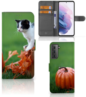 B2Ctelecom Flip Case Samsung Galaxy S21 Plus Hoesje Kitten