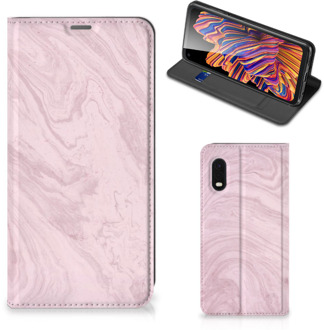 B2Ctelecom Flip Case Samsung Xcover Pro Smart Cover Marble Pink