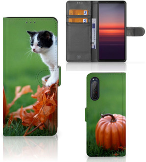 B2Ctelecom Flip Case Sony Xperia 5II Hoesje Kitten