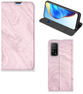 B2Ctelecom Flip Case Xiaomi Mi 10T | 10T Pro Smart Cover Marble Pink