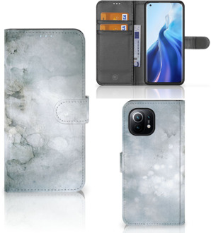 B2Ctelecom Flip case Xiaomi Mi 11 Smartphone Hoesje Painting Grey