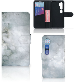 B2Ctelecom Flip case Xiaomi Mi Note 10 Pro Smartphone Hoesje Painting Grey