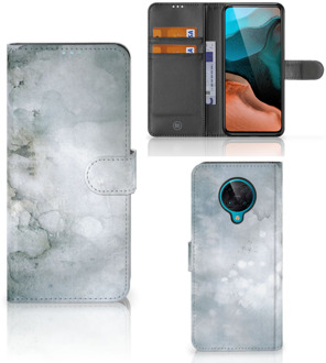 B2Ctelecom Flip case Xiaomi Poco F2 Pro Smartphone Hoesje Painting Grey