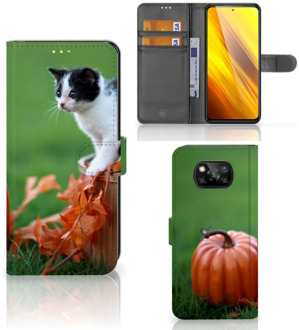 B2Ctelecom Flip Case Xiaomi Poco X3 Hoesje Kitten