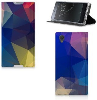 B2Ctelecom Flip Case Xperia L1 Polygon Dark