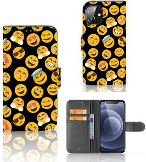 B2Ctelecom Flip Cover Apple iPhone 12 Mini Telefoon Hoesje Emoji