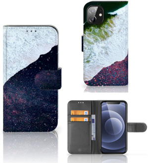 B2Ctelecom Flip Cover Apple iPhone 12 Mini Telefoon Hoesje Sea in Space