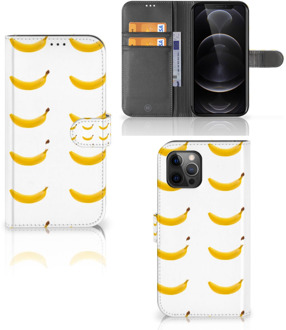 B2Ctelecom Flip Cover Apple iPhone 12 Pro Max Telefoon Hoesje Banana