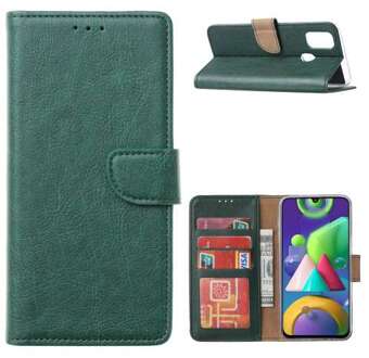 B2Ctelecom Flip Cover Hoesje Galaxy M21 Groen met Pasjeshouder