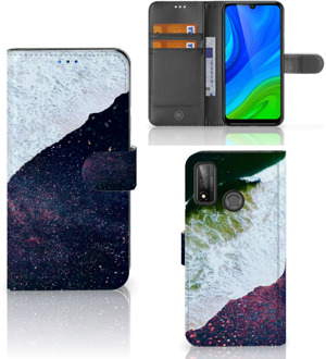 B2Ctelecom Flip Cover Huawei P Smart 2020 Telefoon Hoesje Sea in Space