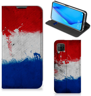 B2Ctelecom Flip Cover Huawei P40 Lite Telefoonhoesje Nederlandse Vlag