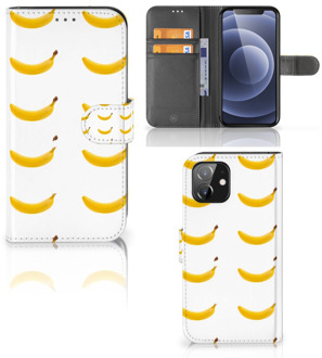 B2Ctelecom Flip Cover iPhone 12 | 12 Pro (6.1") Telefoon Hoesje Banana