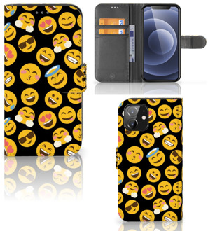 B2Ctelecom Flip Cover iPhone 12 | 12 Pro (6.1") Telefoon Hoesje Emoji