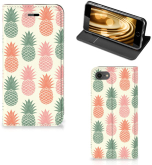 B2Ctelecom Flip Cover iPhone SE (2020) | 7 | 8 Hoesje Ananas