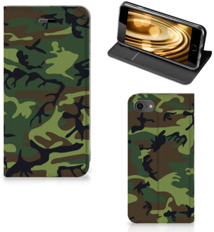 B2Ctelecom Flip Cover iPhone SE (2020) | 7 | 8 Hoesje Army Dark