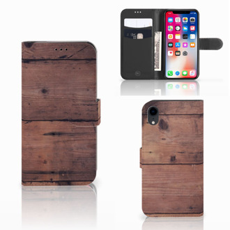 B2Ctelecom Flip Cover iPhone XR Old Wood