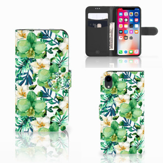 B2Ctelecom Flip Cover iPhone XR Orchidee Groen