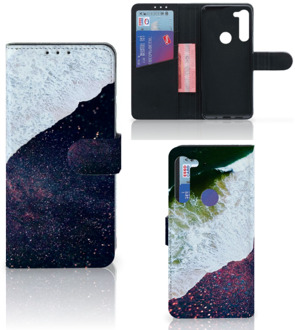 B2Ctelecom Flip Cover Motorola G8 Power Telefoon Hoesje Sea in Space