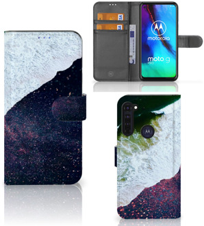 B2Ctelecom Flip Cover Motorola Moto G Pro Telefoon Hoesje Sea in Space