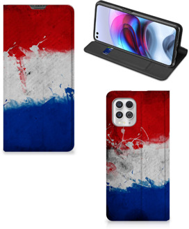 B2Ctelecom Flip Cover Motorola Moto G100 Telefoonhoesje Nederlandse Vlag