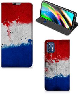 B2Ctelecom Flip Cover Motorola Moto G9 Plus Telefoonhoesje Nederlandse Vlag