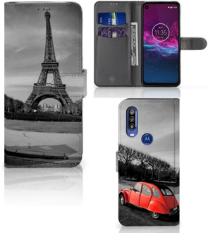 B2Ctelecom Flip Cover Motorola One Action  Eiffeltoren Parijs