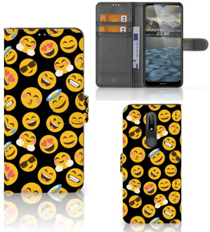 B2Ctelecom Flip Cover Nokia 2.4 Telefoon Hoesje Emoji