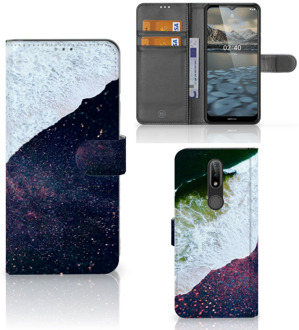 B2Ctelecom Flip Cover Nokia 2.4 Telefoon Hoesje Sea in Space