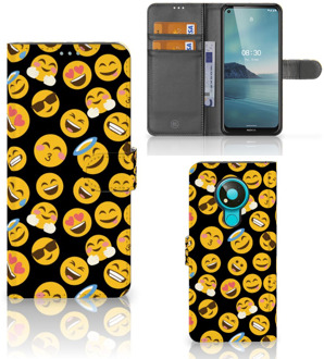 B2Ctelecom Flip Cover Nokia 3.4 Telefoon Hoesje Emoji