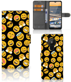 B2Ctelecom Flip Cover Nokia 5.3 Telefoon Hoesje Emoji