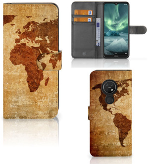 B2Ctelecom Flip Cover Nokia 7.2 | Nokia 6.2 Wereldkaart