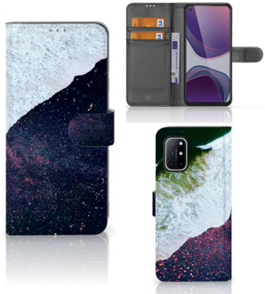 B2Ctelecom Flip Cover OnePlus 8T Telefoon Hoesje Sea in Space