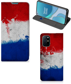 B2Ctelecom Flip Cover OnePlus 8T Telefoonhoesje Nederlandse Vlag