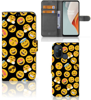 B2Ctelecom Flip Cover OnePlus Nord N100 Telefoon Hoesje Emoji