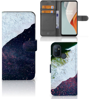 B2Ctelecom Flip Cover OnePlus Nord N100 Telefoon Hoesje Sea in Space