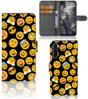 B2Ctelecom Flip Cover OnePlus Nord Telefoon Hoesje Emoji