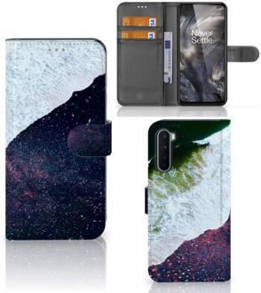 B2Ctelecom Flip Cover OnePlus Nord Telefoon Hoesje Sea in Space