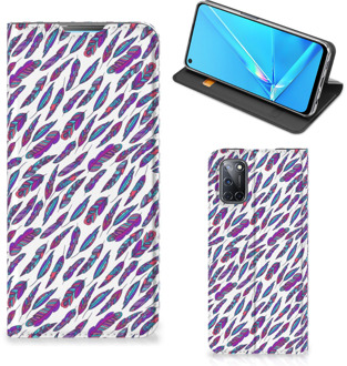 B2Ctelecom Flip Cover OPPO A52 | A72 Telefoonhoesje Feathers Color