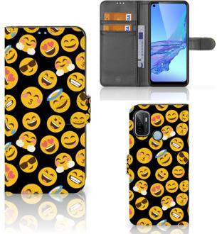 B2Ctelecom Flip Cover OPPO A53 | OPPO A53s Telefoon Hoesje Emoji