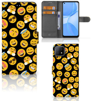 B2Ctelecom Flip Cover OPPO A73 5G Telefoon Hoesje Emoji