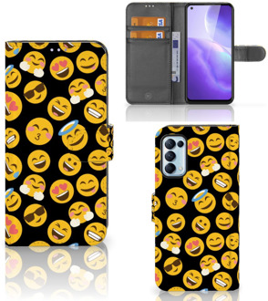 B2Ctelecom Flip Cover OPPO Find X3 Lite Telefoon Hoesje Emoji